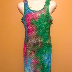 NWT Pineapple Tie Dye Tank Dress